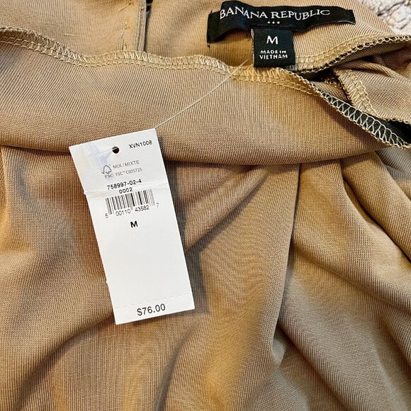 2 Banana Republic Bat Wing Sleeved Tops Black & Carmel Size Medium (NWT) - Picture 7 of 16